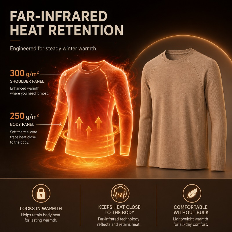 Erkek Polar Astarlı Yün Bisikl - Undershirt Crew Neck incelemesi ve fiyatı