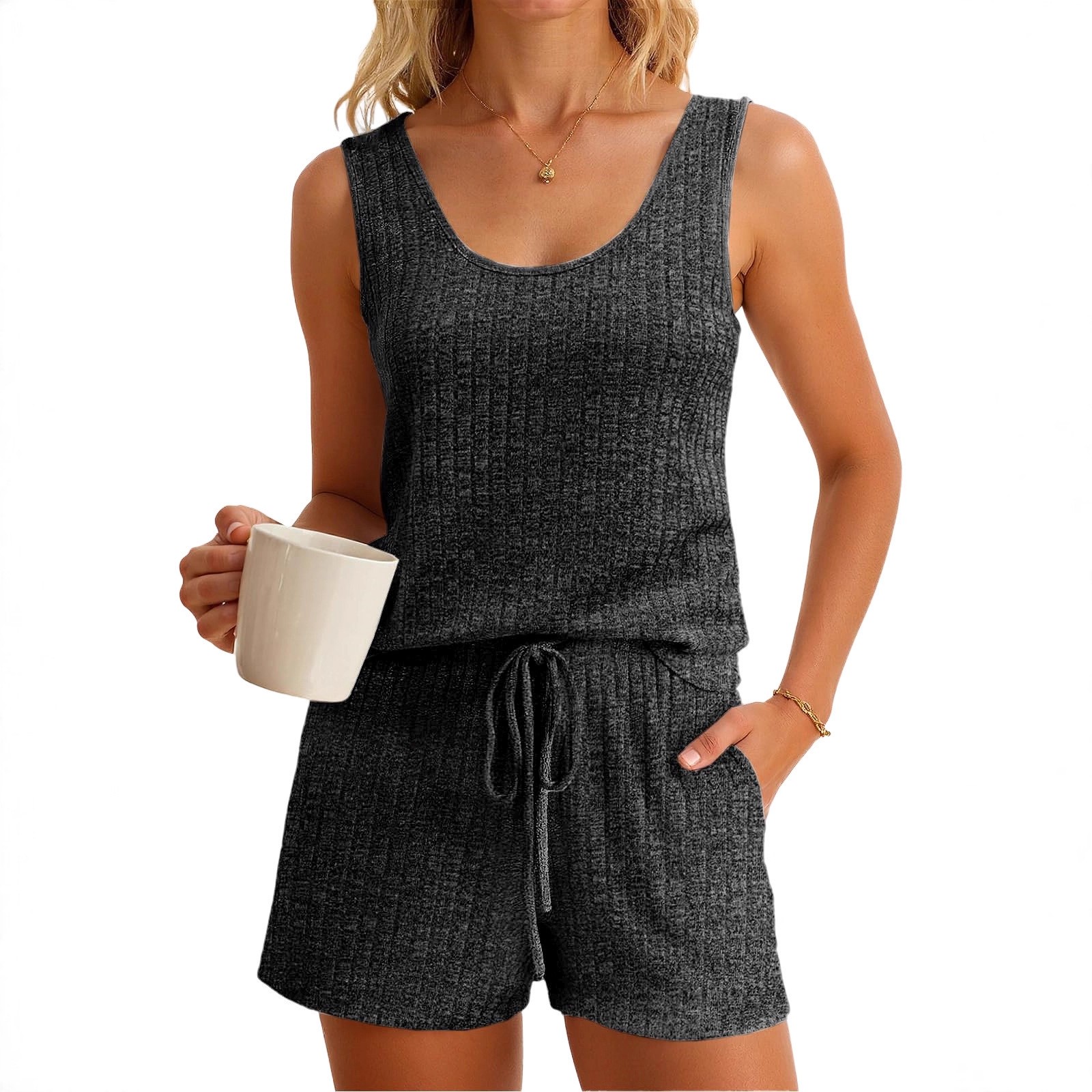 Kadın İlkbahar Yaz Kolsuz Atle - Tank Top Ribbed incelemesi ve fiyatı